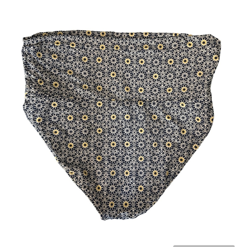 Bond-Eye Australia High Waisted Bikini Bottom Blue Floral Women's Size 8 - Picture 2 of 5